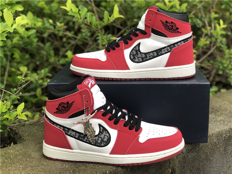 2021 Air Jordan 1 Red White Black Shoes